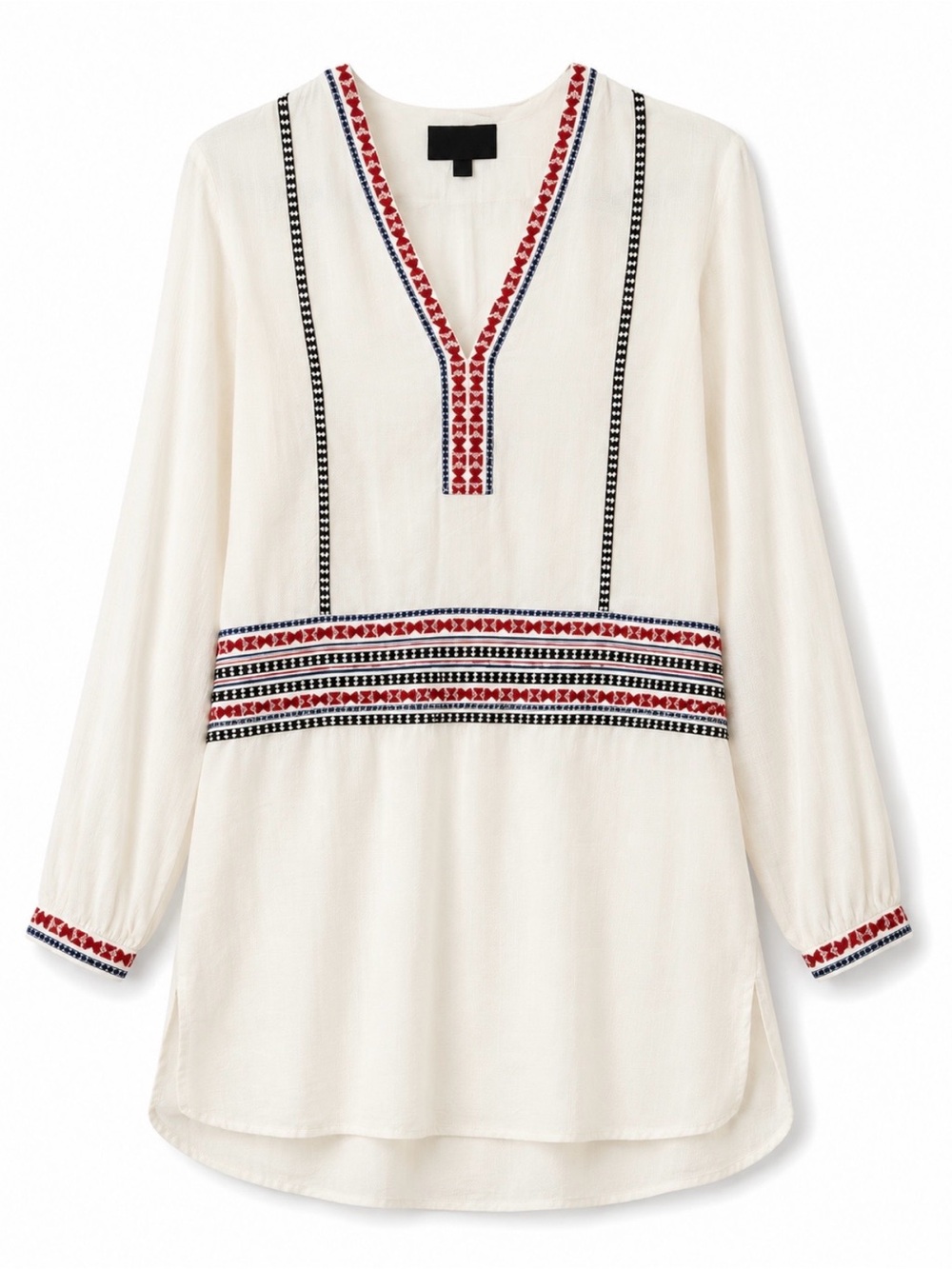 INTERMIX Soft Cream Satin Blouse with Black Label